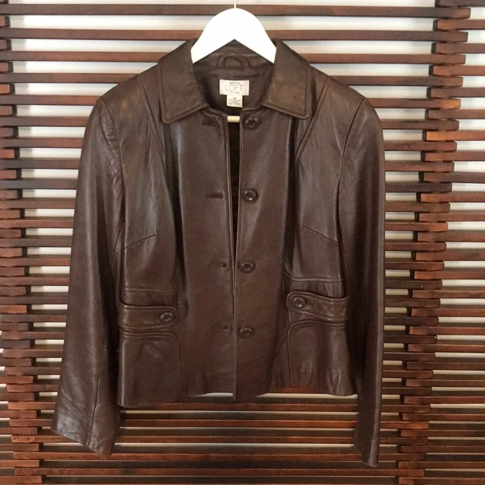 SOLD🎉🎉🎉🎉🎉🎉🎉Loft leather jacket - Picture 1 of 7